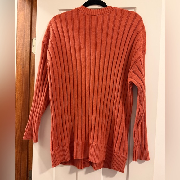 Orange Ribbed Cardigan - Picture 4 of 4